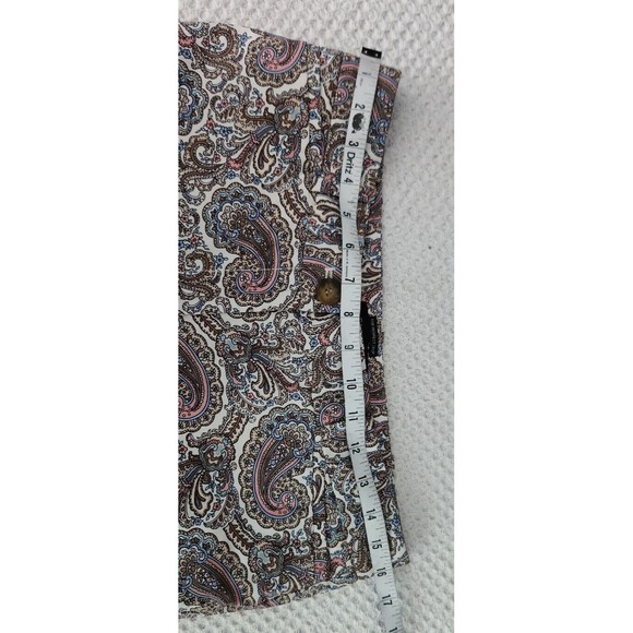 Talbots The Perfect Crop Pants Sz 4P Stretch Chino Paisley Print Cotton Stretch - Picture 5 of 8